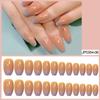 European & American Ballet-Coffin Fake Nails with Manicure Nail Art Stickers