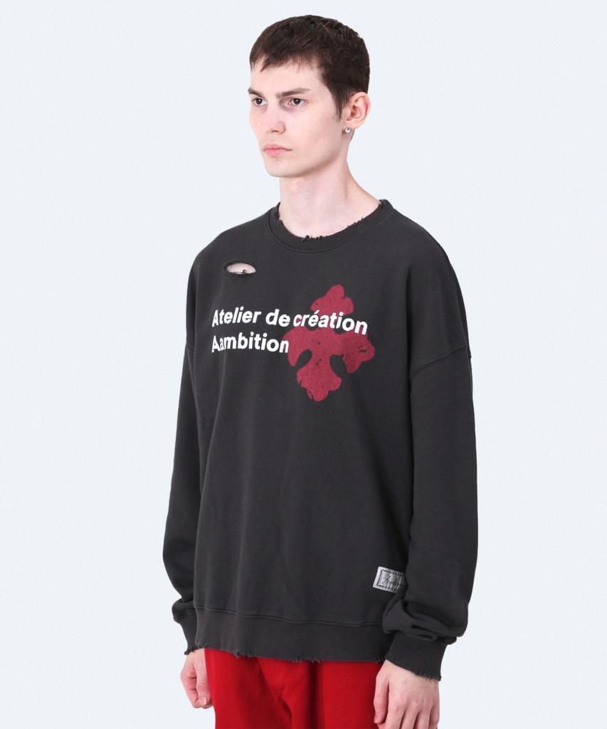 AAMBITION Atelier Cross Sweatshirt (Charcoal)