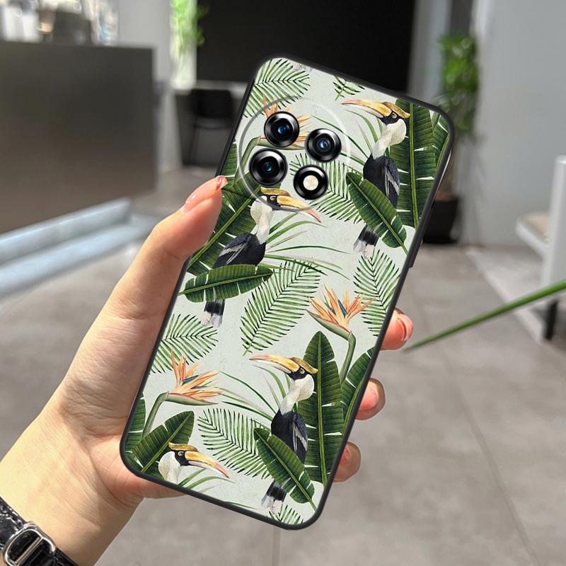 Retro Banana Leaf Plant Case For OnePlus Nord CE 5 2 3 4 Lite N30 N20 OnePlus 15 13 12 11 9 10 Pro 10T 13R 15R Cover