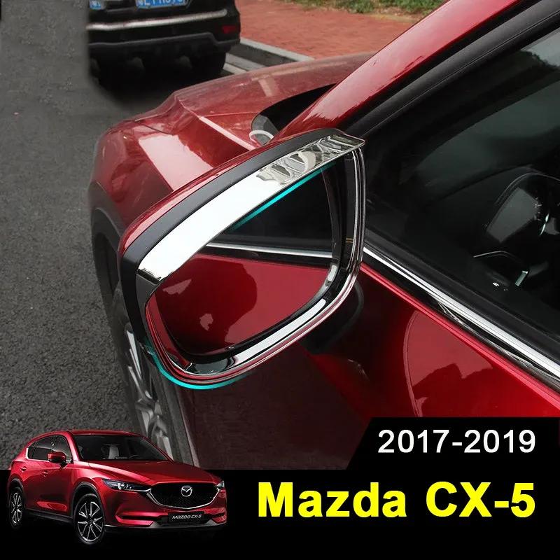 Car Rearview Mirror Rain Shade Rainproof Blades Back Mirror Eyebrow Rain Cover For Mazda CX-5 CX5 2017- 2024 Accessories