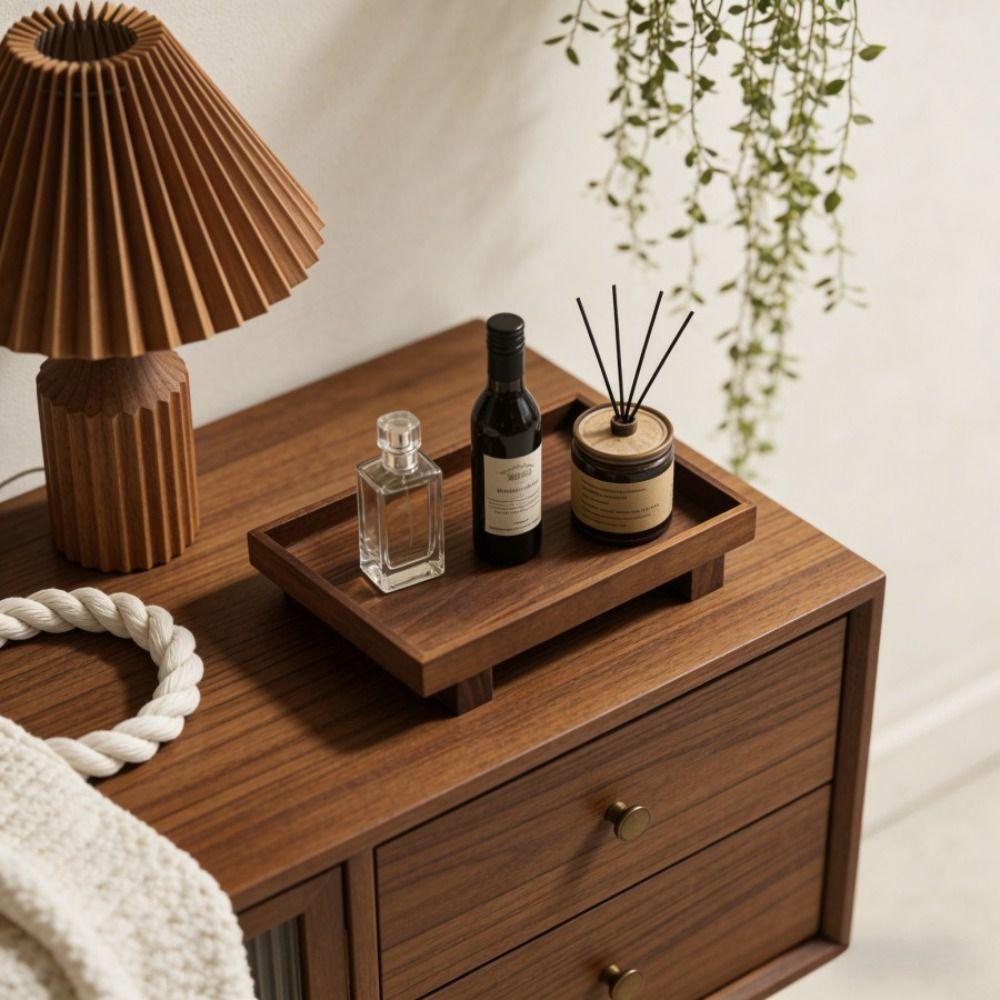 Japanese Style Gongfu Tea Tray Wooden Storage Tray Decorate Tray Dessert Pallet  Kitchen