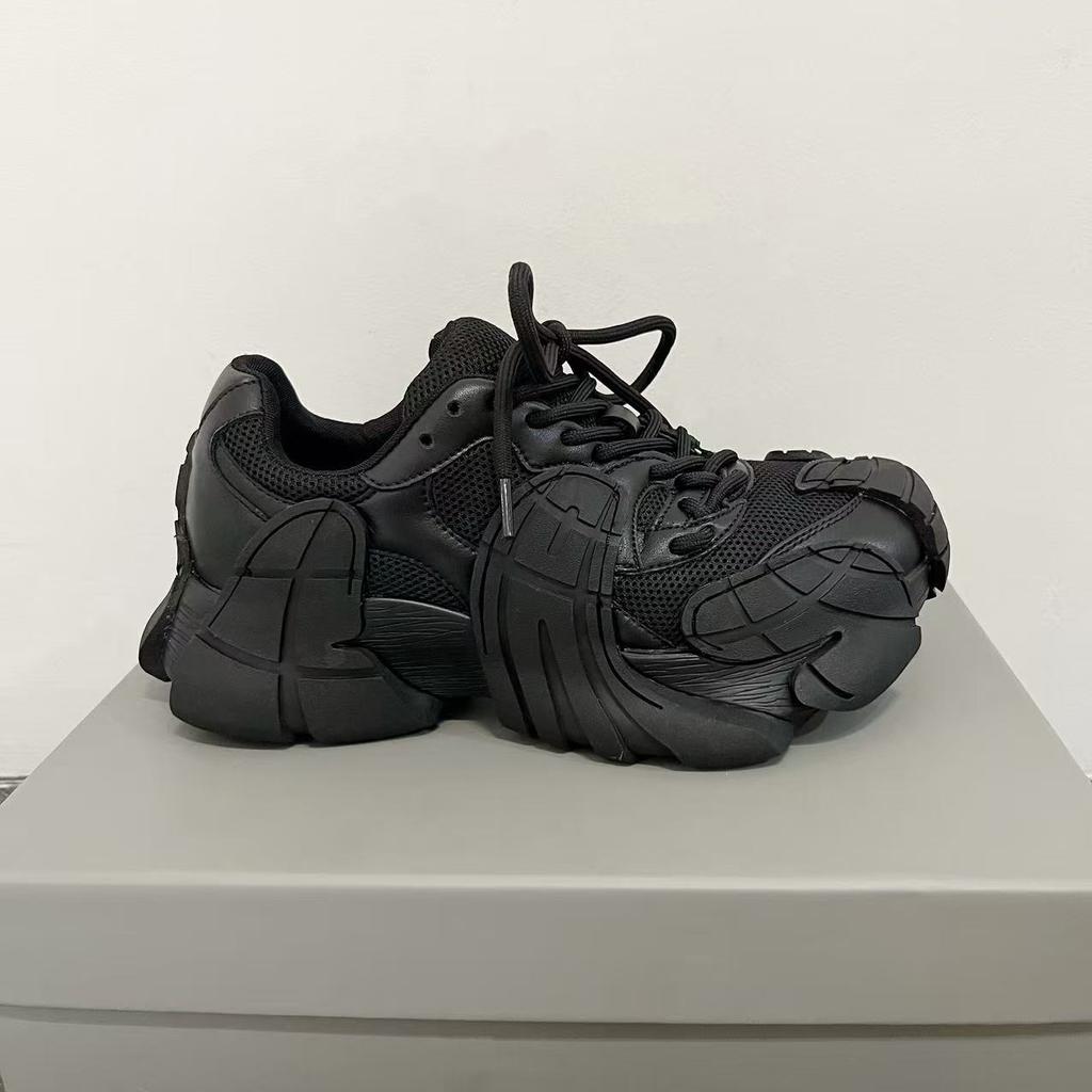 Autumn new chocolate coffee Ankola red octopus breathable net thick sole heightening casual heavy industry tide shoes