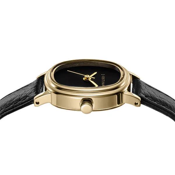 AMICO MIA Leather Watch - Black (JWM1LE6BF601GOBK0)
