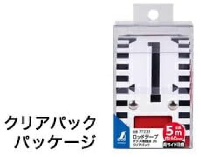 Shinwa Sokutei Rod Glass 5m x 60mm JIS Clear 77233 Tape, Fiber, Wide, Pack,