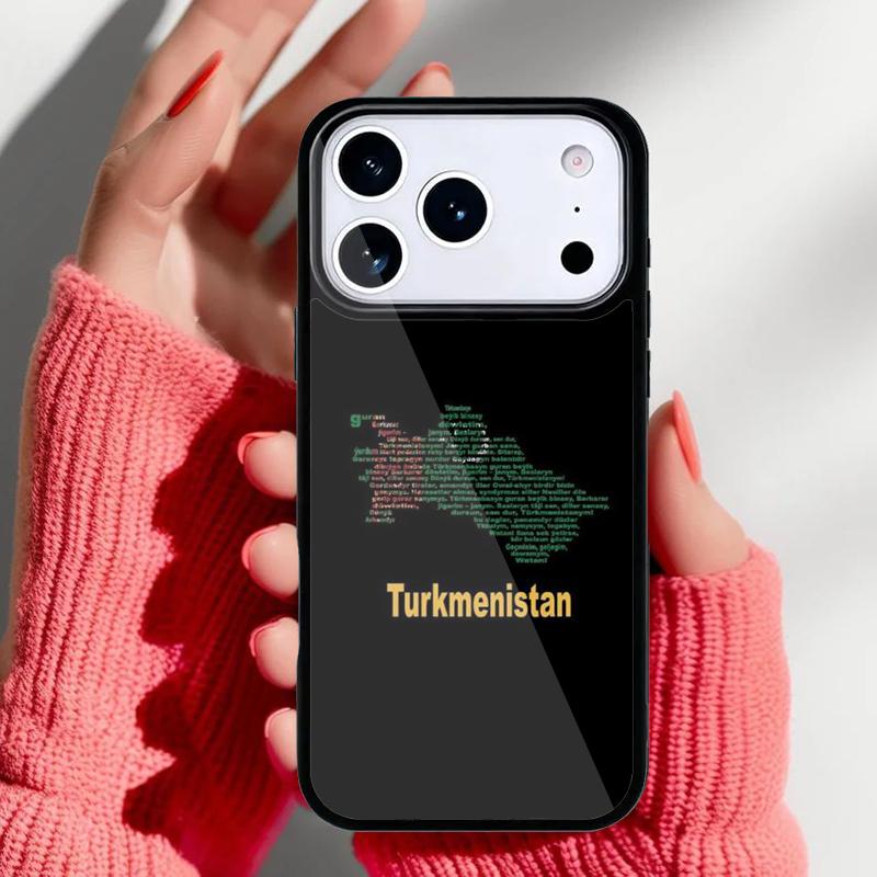 Turkmenistan Flag Soft Phone Case for iPhone 17 Air 16e 15 14 13 Pro Max Back Cover for 12 11 Pro Coque