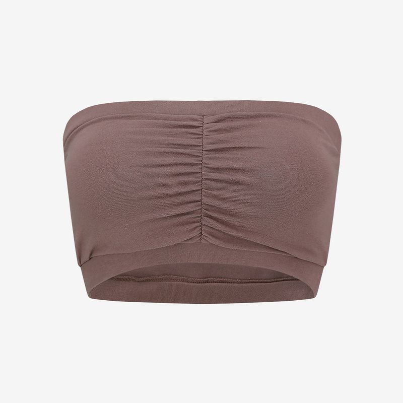 

Tube Top Sports Sexy Pleated Push-up Yoga Underwear Carmine M