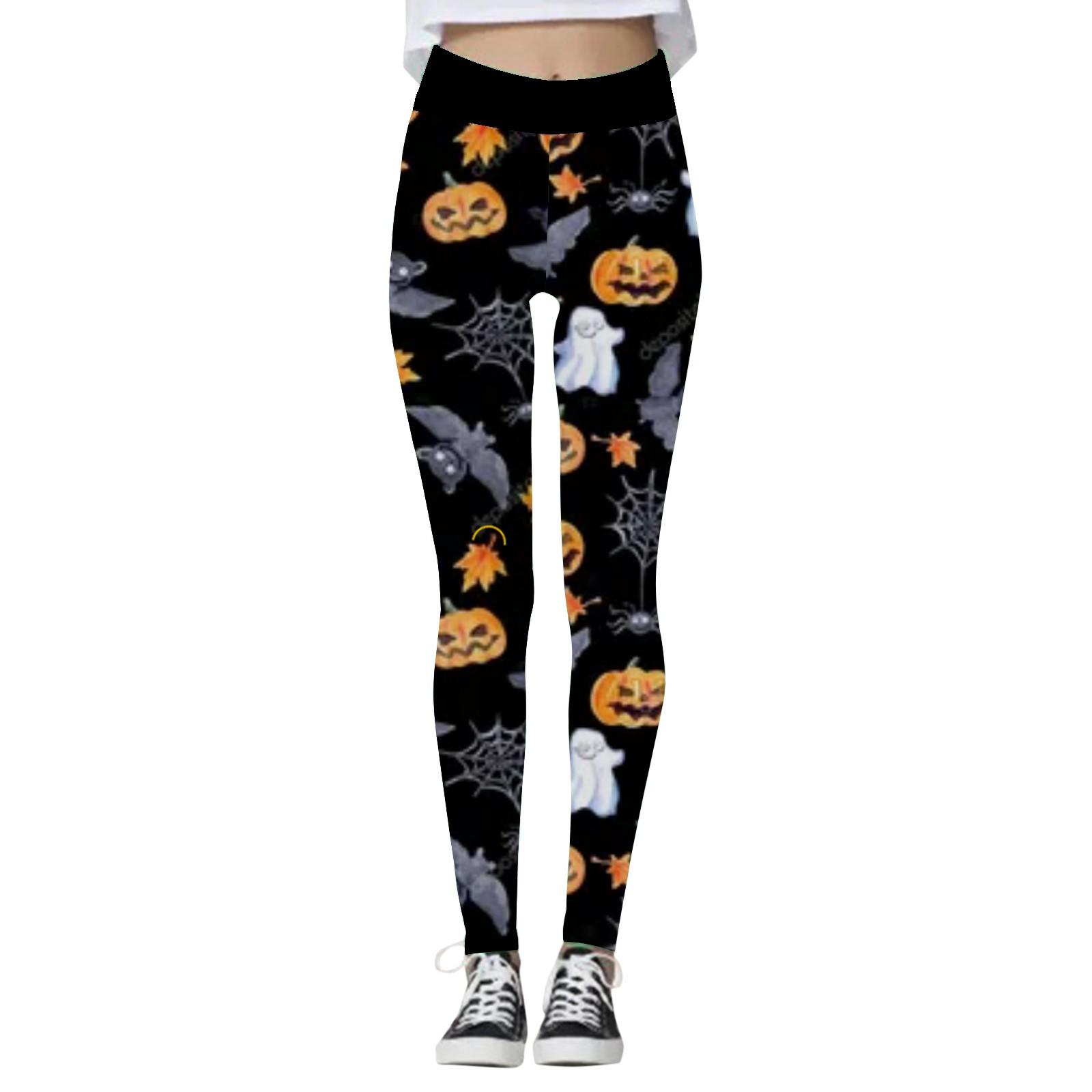 

Women s Halloween 3D Printing Slim Stretch Yoga Pants Outdoor Gym Pants L чорний