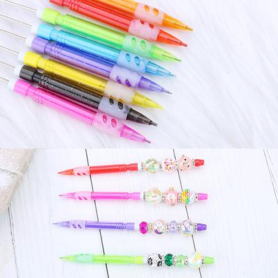 1 Stück Schreibstift mit Perlen, DIY-Stifte mit Perlen, Perlenstifte für Studenten, nicht spitzbarer Bleistift 0,5, automatischer Schreibstift