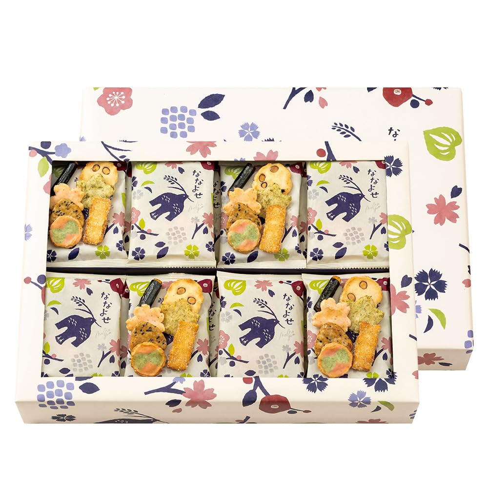 Rakumidou Nanayose carrying Perfect as a Japanese or rice (26 bags) - Pre-packaged (No bag) - gift, confectionery, snack, cracker.