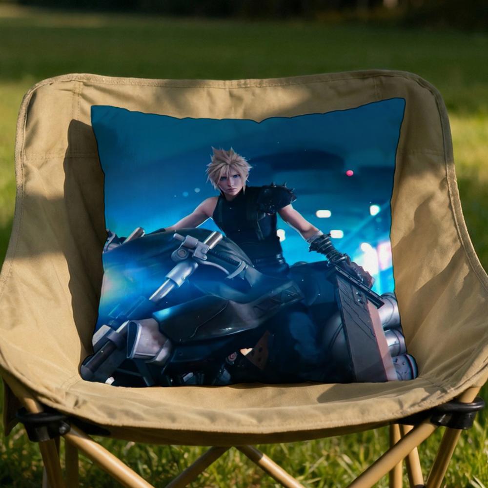 FFinal FFantasy VII Cushion Cover Soft Reversible Durable Pillow Cover MultiScene Use for Home Car Daily Comfort