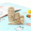 Yousheng 10Pcs/Set Russian Nesting Doll 10 Layers Handmade Wooden Matryoshka Girl Stacking Toy Home Office Desktop Decoration Ornament