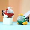 Small Cartoon Helicopter With Pencil Ruler Scissors Sharpener Eraser Stapler 6 In 1 Kids Stationery Students School Supplies