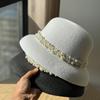 New Summer Travel Female Pearl Straw Hat Beach Sun Casual Sun Hat Summer