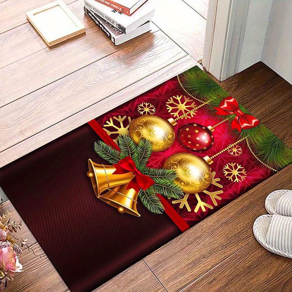 

1pc Christmas Bells Area Rug, Slip-Resistant, Easy-Clean, Stain-Resistant, Perfect for Cozy Living Rooms, Bedrooms, Kitchens, Offices, and H 60cm by 90cm