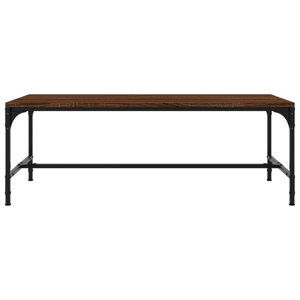  Coffee Table, Brown Oak 100x50x35cm, Wood-based Material