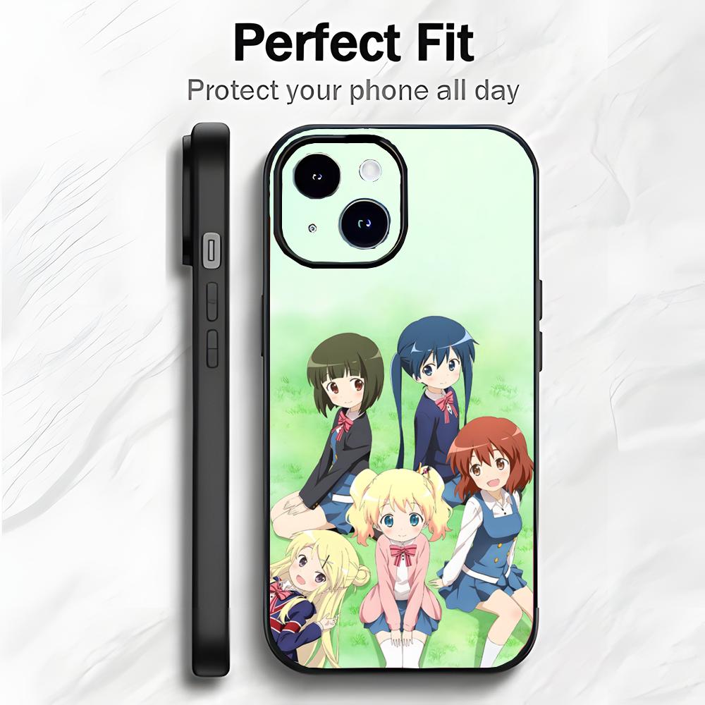 Cute Funny Japanese Anime Y-Yuru Y-Yuri Phone Case Phone Case Soft Packaging Lightweight For iPhone17 16 15 14 13ProMax