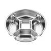 Stainless Steel Divider Tray Kitchen Cooking Food Preparation Plate Condiment Plate