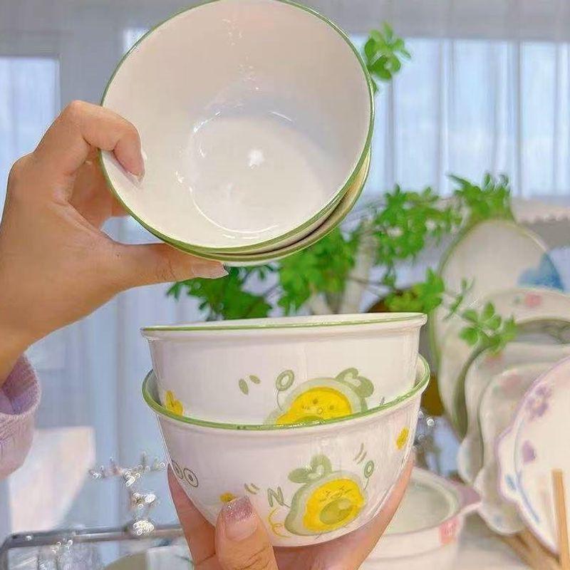 Adorable Avocado Ceramic Rice Bowl - Perfect for Home Dining and New Product Launch