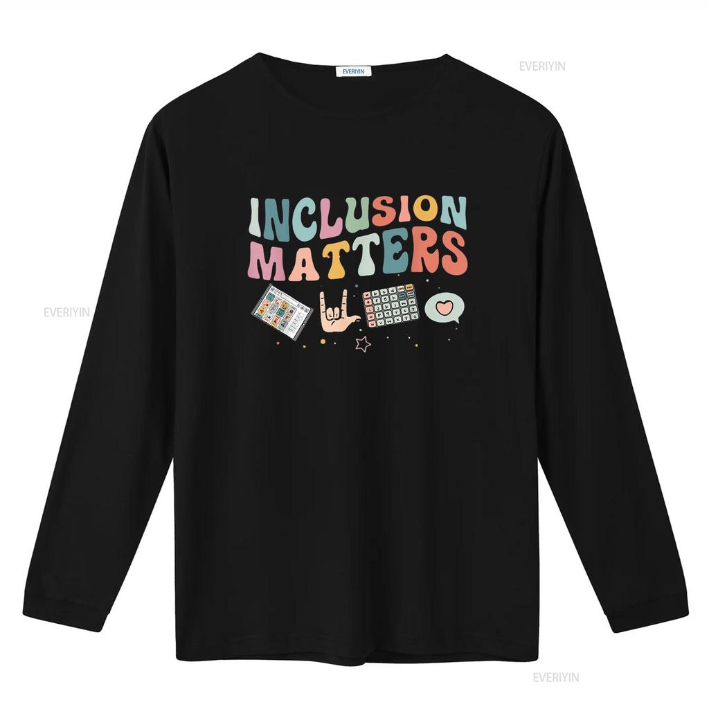 Inclusion Matters Special Education Teacher Sped Autism T Shirt vintage Washed Breathable Unisex fashion designer clothes