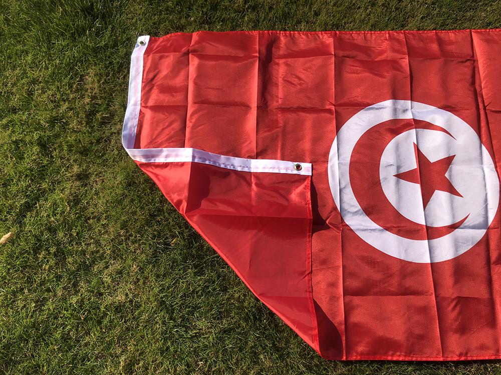 Tunesien Flagge 90x150cm Tunisie Flag Heimdekorationsflaggen Banner 3x5 Fuß Nationalflagge Polyester Außen Hängende Fliegende Flagge