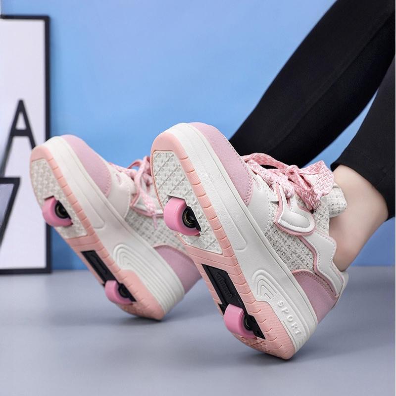 Inline Skate Shoes Neutral roller sneaker girls' sports 2 wheels roller shoes 2025 new children's ice skating shoes with wheels