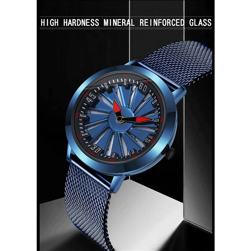 SANDA Neue Uhr kann Mahjong Hollow Large Turntable Fashion Personality Creative Concept Herrenuhr Herrenuhr ausführen