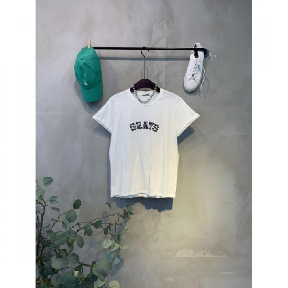 C S In The Room graCe Embroidery leTTerIng T ShirT 3 ColorS