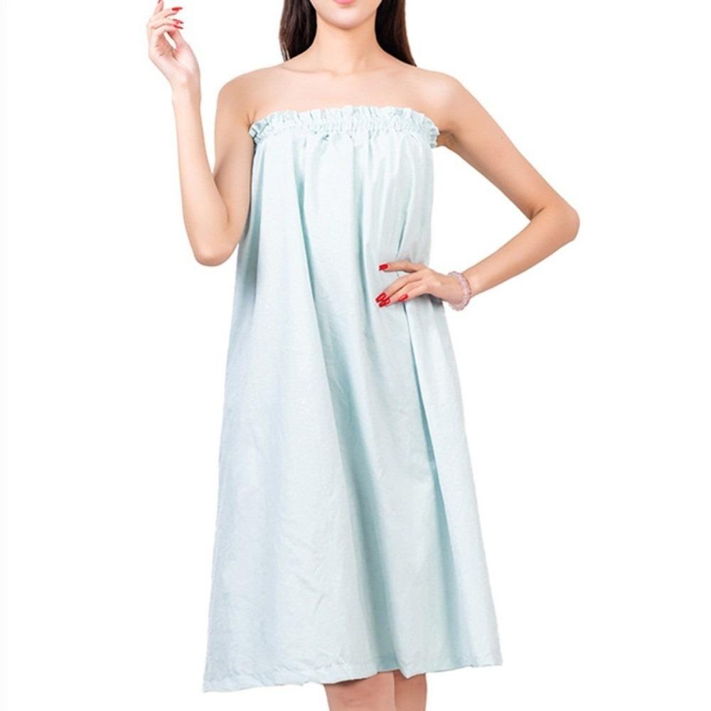 

Strapless Shower Towel Flexible Bust Support Sauna Towels Machine Washable Bath Skirt Spa світло-синій колір
