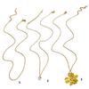 Elegant Gold Plated Flower Pendant Necklace Versatile Gold Bead Pendant Necklace for Women Enhances Any Outfit