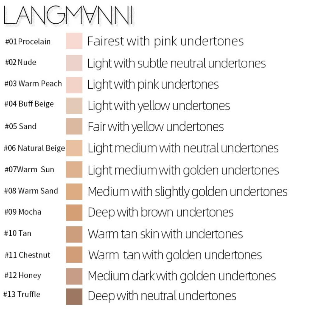 Langmanni New Product On The Shelves of Foundation Liquid Matte Oil -controlled Concealer Foundation Foundation
