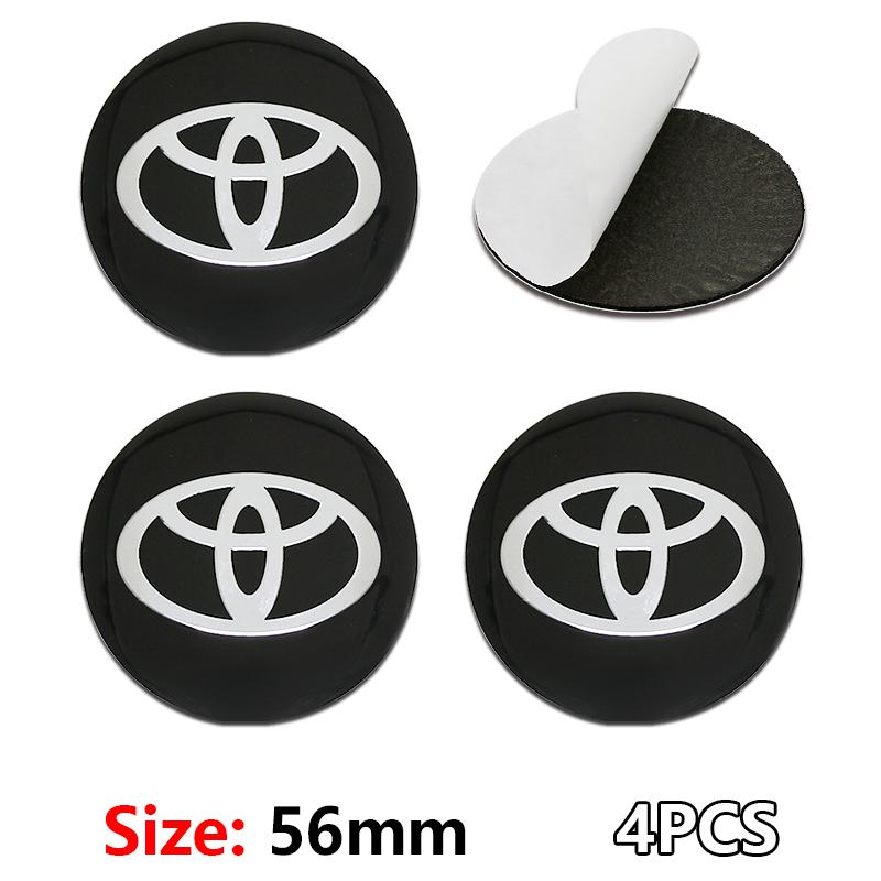 Toyota 56 MM Nakładka na środek piasty koła samochodowego Aluminiowe Metalowe Naklejki z Logo Do Rav4 Corolla Camry Aqua Yaris Cross Auris TRD Prius Chr GR