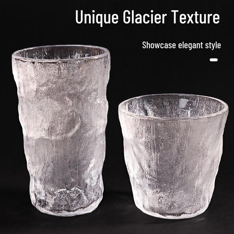 YOLCO Estetyczne Szklane Kubki do Kawy Góra Lodowa