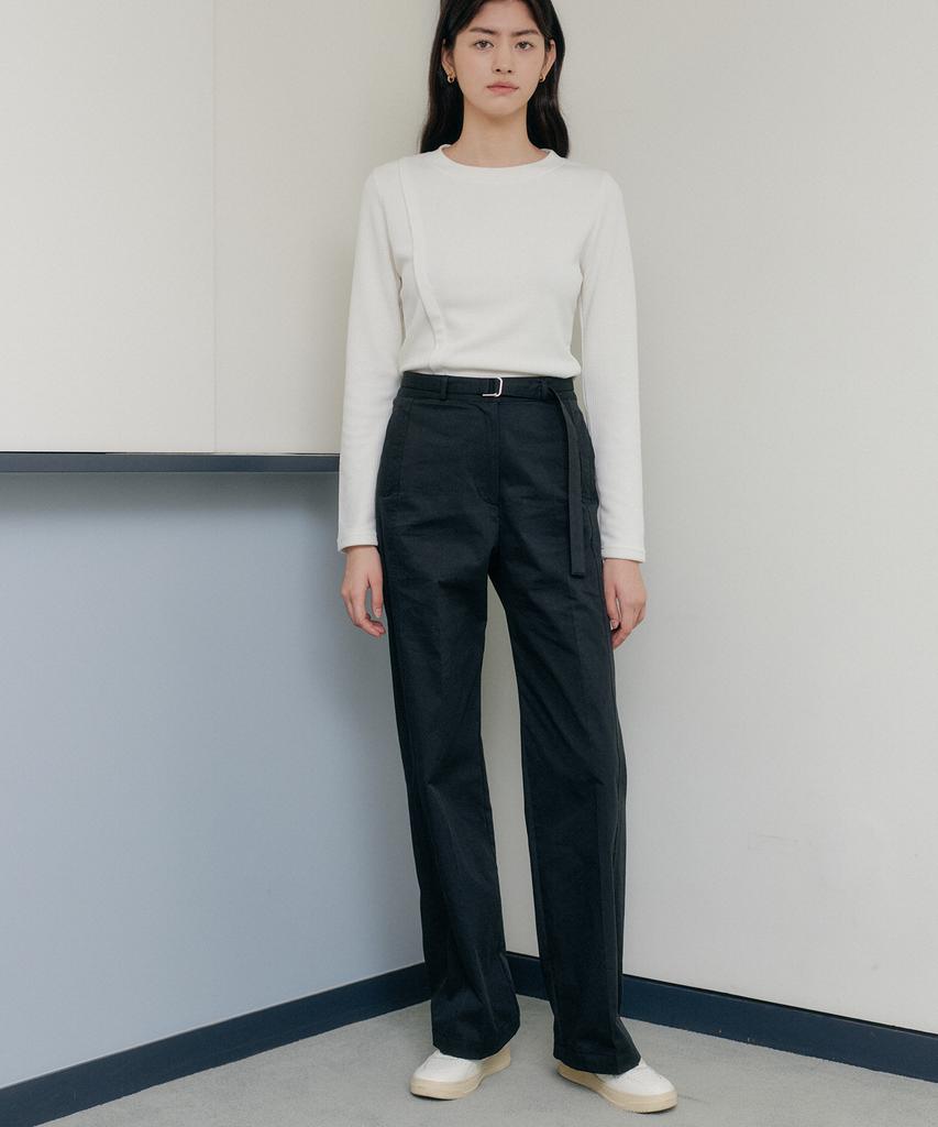 Yeoppe Belt Line Pants_Black
