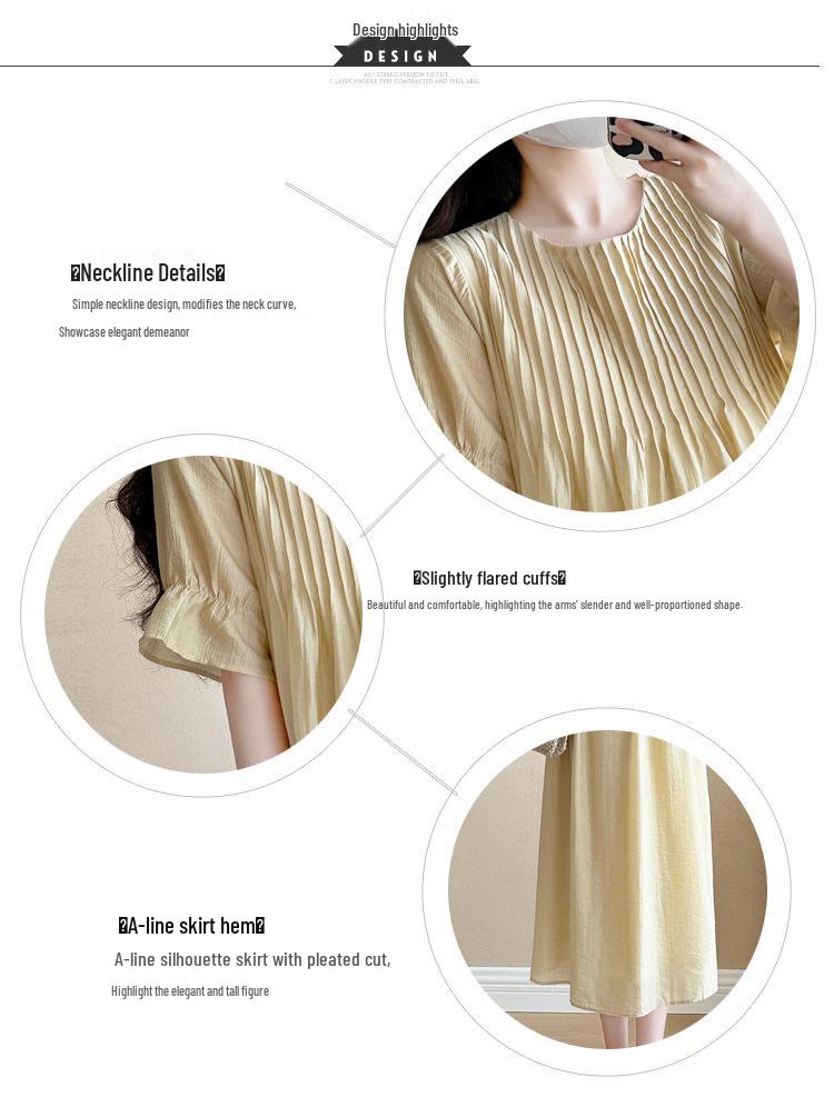 Summer Stylish Maternity Dress - Mid-length, Loose Fit, Trendy Mom Skirt