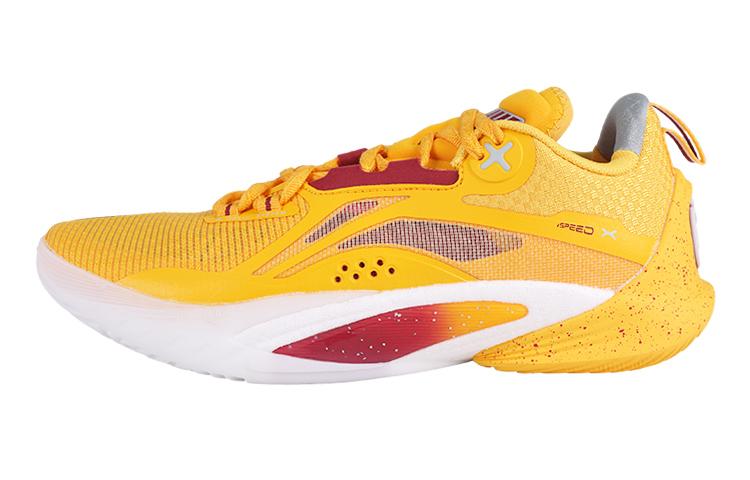 Li Ning Speed 10 Low top Basketball Shoes Men s Yellow ABAT085-13 44