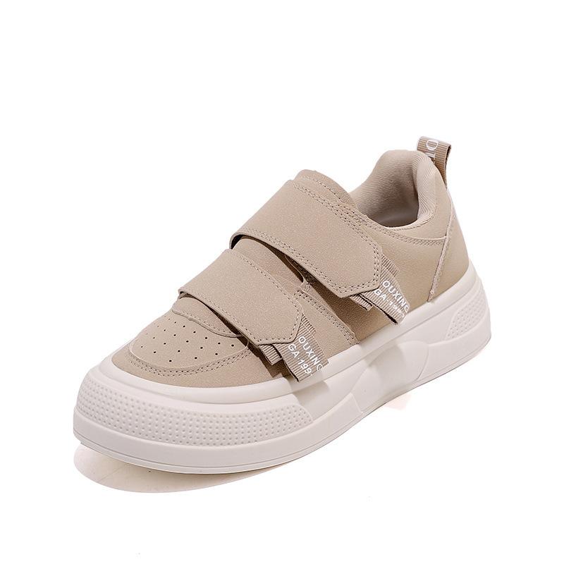 Velcro shoes cream bread shoes spring and summer new casual sneakers Q