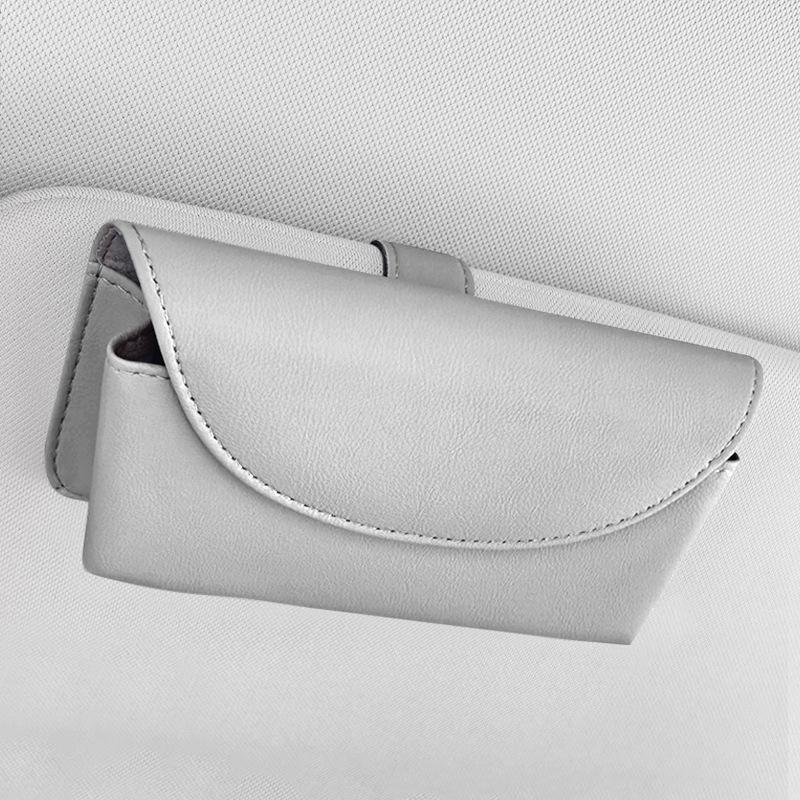 Car-Mounted Eyeglass Case Storage Box Sunshade Organizer - Interior Automotive Eyeglass Holder And Decoration Accessory