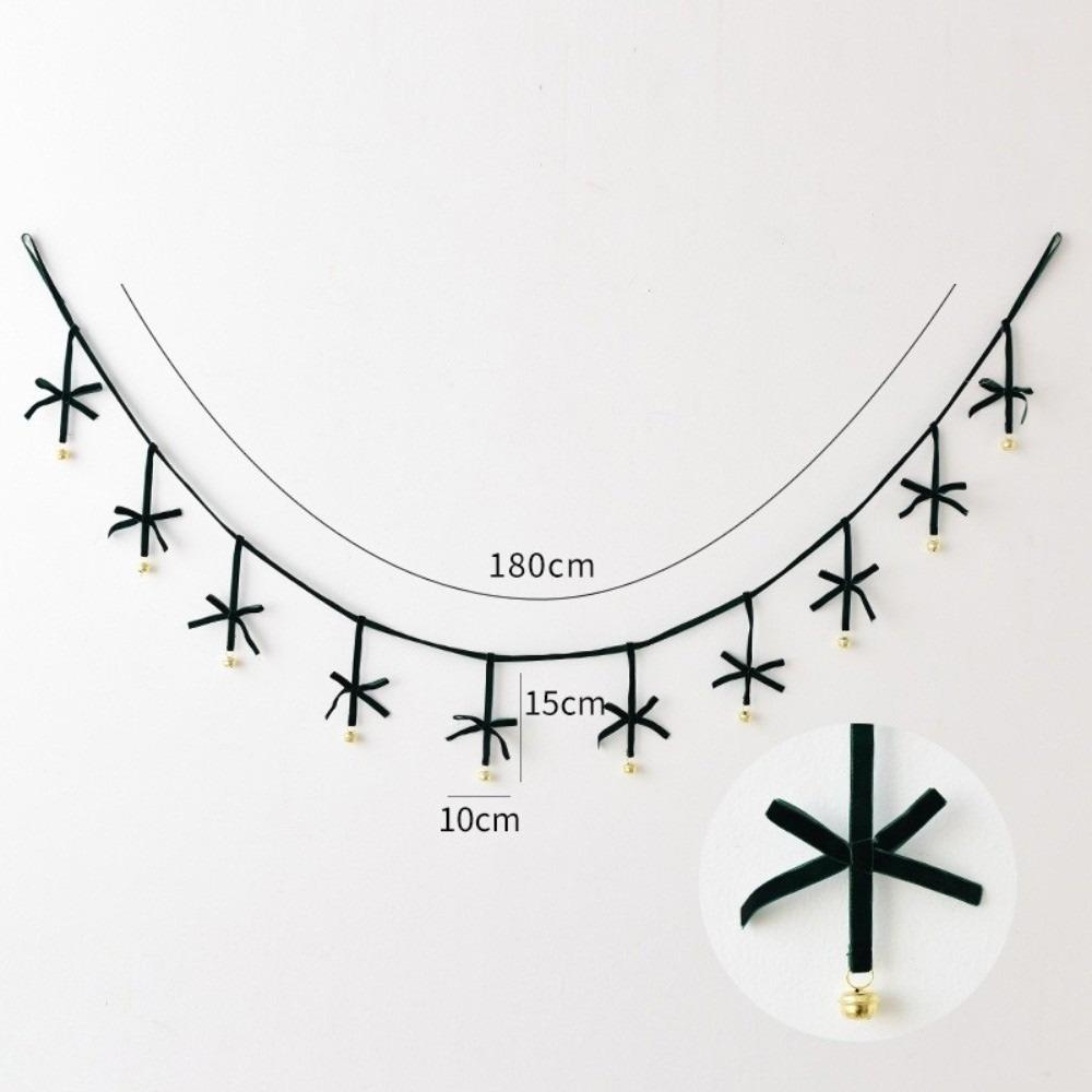 New Home Decoration Bowknot Bell Garland DIY Creative Hanging Flags Bowknot Bell Hanging Banner Wedding Party Decor