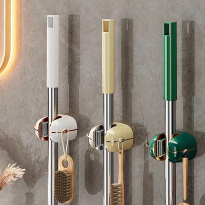 Haczyk Klips do Mopa Bez Perforacji Wiszący na Ścianie Łazienki Mocny Klej Klips do Mopa Łazienkowego Klips Mocujący Miotłę Wieszak