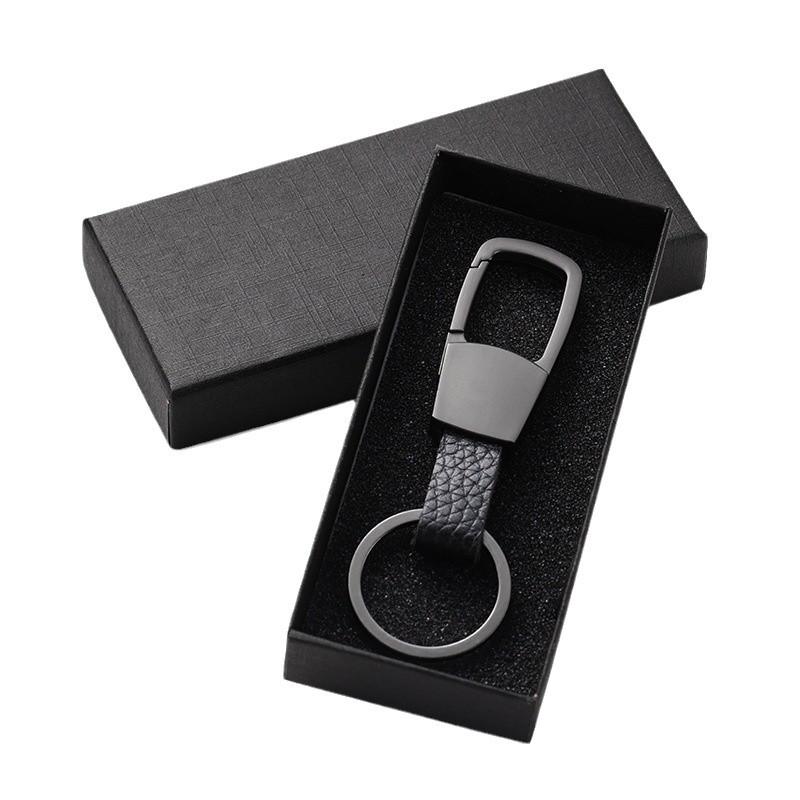 New Genuine Leather Men's Car Keyring Pendant: Stylish, Simple Waist Hanging Fashion Accessory