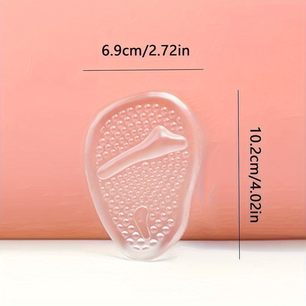 1/3pair-Silicone Gel Half-size Shoe Pads For The Forefoot, Anti-Slip Thickened Massage Pads