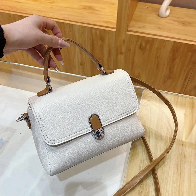 

Современная женская сумка, новая модная квадратная сумка через плечо из мягкой кожи на одно плечо