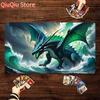 Epic Dragon Battle Gaming Mats MTG Playmat Green Dragon Pattern Mouse Pad TCG CCG Enthusiasts Preferred Magic Card Games Pads