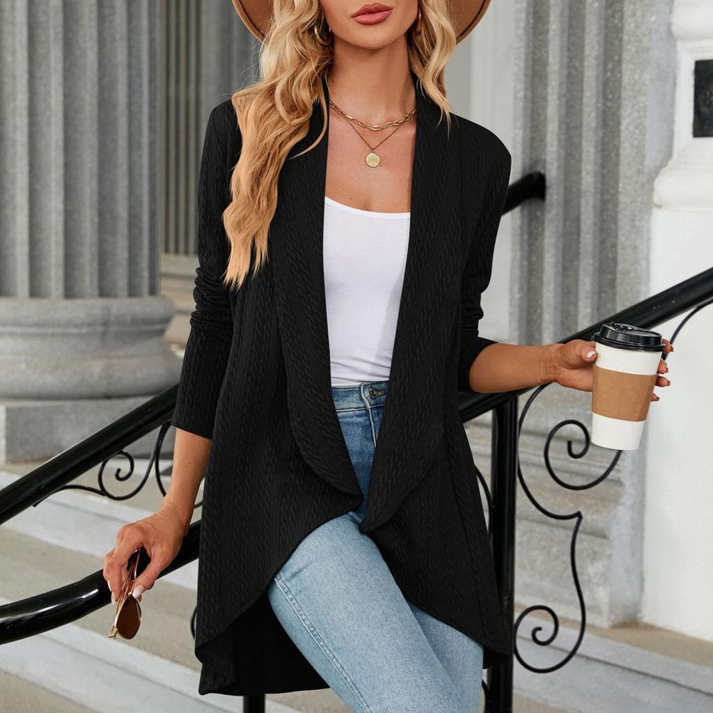 2023, toamnă și iarnă, pentru petrecere a timpului liber, cu mânecă lungă, de culoare uni, cardigan largi, haină tricotată pentru femei