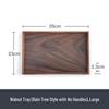 Nanshan Sir Japanese Style Walnut Wood Tea Tray - Large