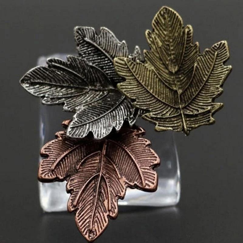 Vintage Brooch Wedding Gold/Silver Plated Maple Leaf Brooches Pins Exquisite Collar for Women Dance Party Accessories Gifts