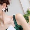 2Pcs Women Earrings Flower Shape Anti Rust Alloy Ear Studs Earrings Jewelry for Party