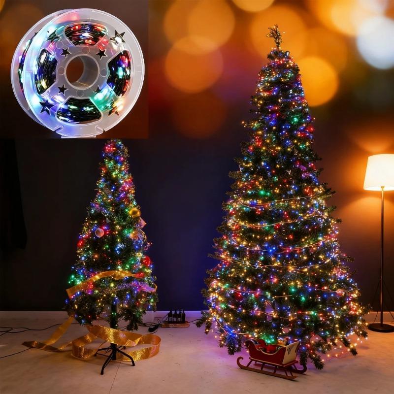 Durable 10/20/30/40/50M LED String Lights Remote Control Green Copper Wire New Year Lamp Christmas Tree Decoration Lights