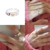 Ring Copper Fashionable For Women With Unique Geometric Design And Colorful Zircon Candy