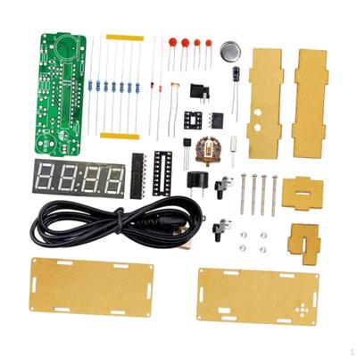 Zestaw do samodzielnego montażu zegara cyfrowego, akcesoria do ćwiczeń lutowania dla nauki szkolnej